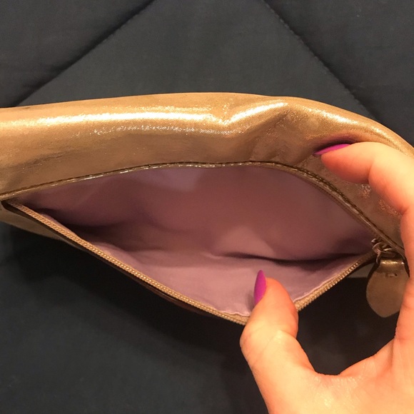 EUC Gold Shimmery Coach Wristlet - Picture 5 of 7